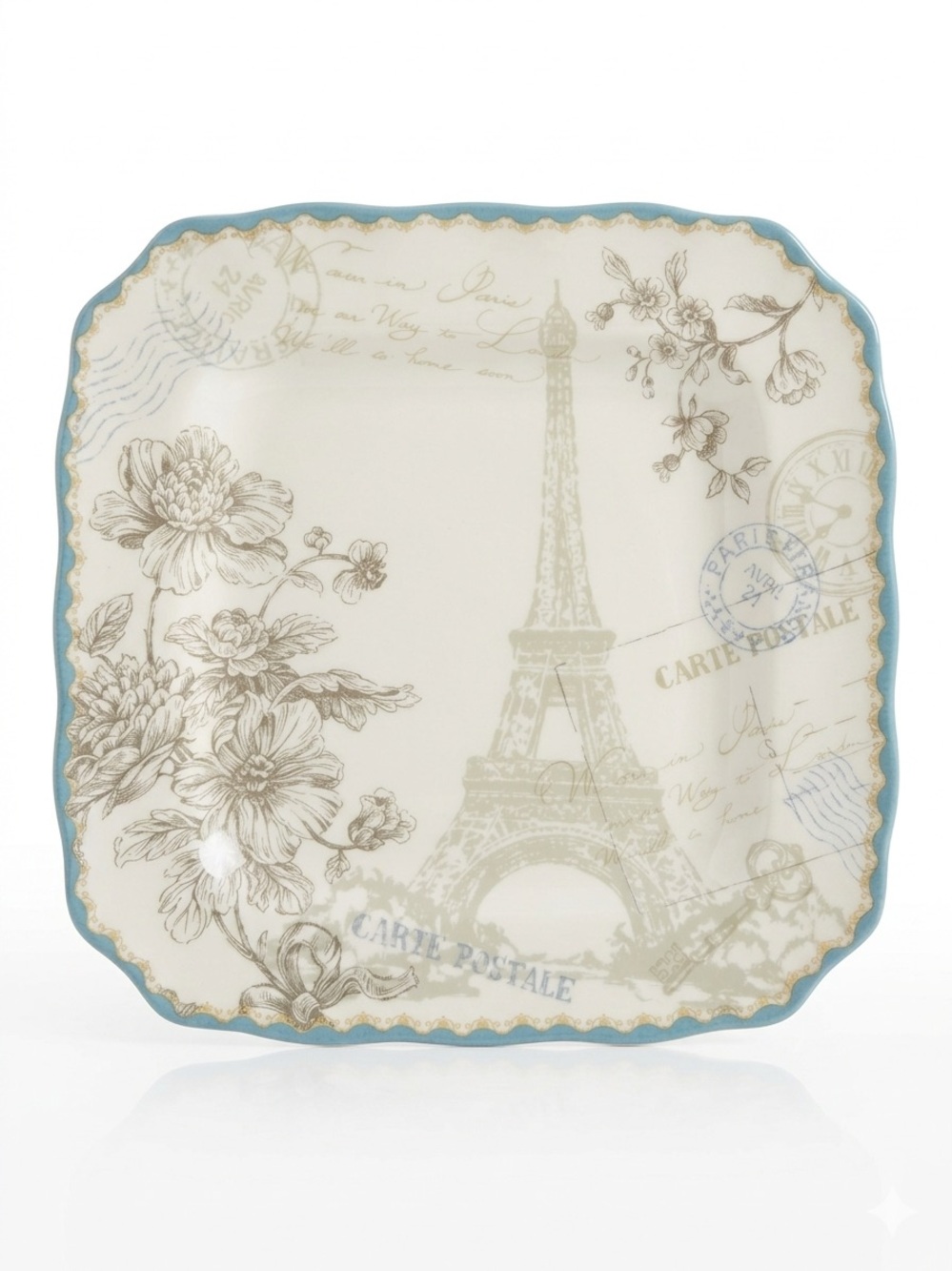 222 Fifth Eiffel Tower Decorative Dinner Plate